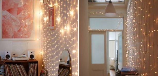 How to attach a garland to a wall without nails: drawings, shapes, ideas and decor options