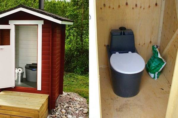 How to build a wooden toilet in the country