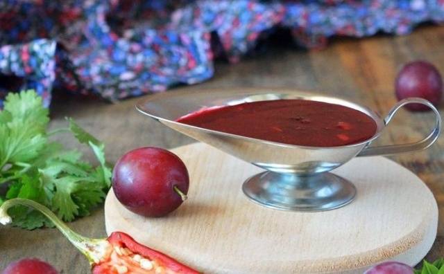 How to cook red cherry plum tkemali 