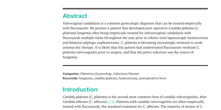 How to cure candida glabrata?