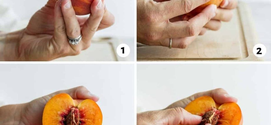 How to cut a peach in autumn: a diagram