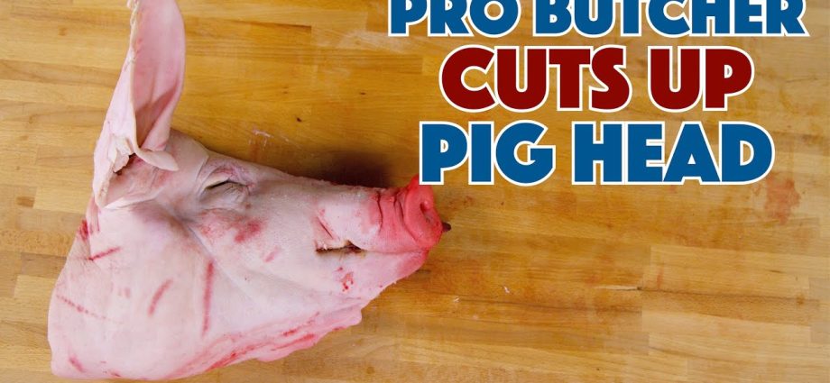 How to cut a pig&#8217;s head: step by step instructions