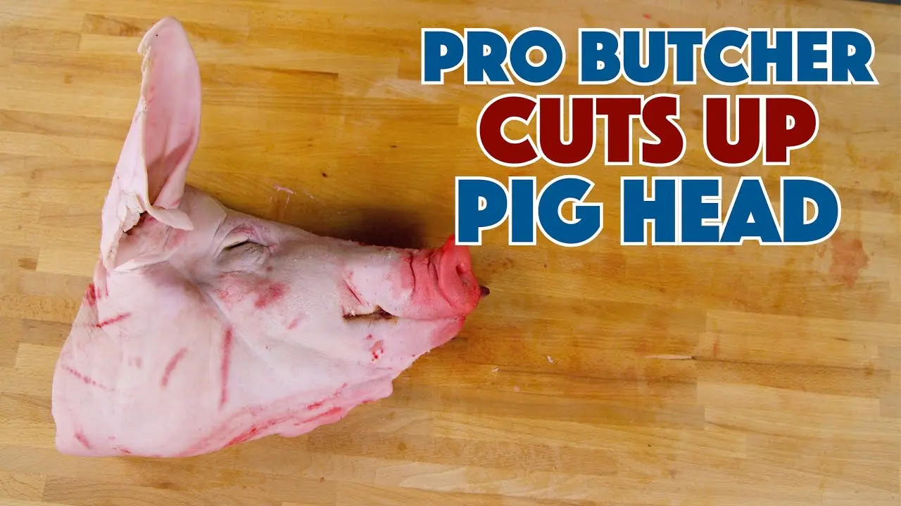 How to cut a pig&#8217;s head: step by step instructions