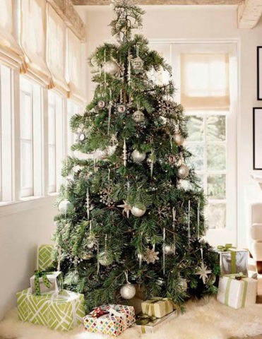 How to decorate a live Christmas tree in 2022: photos, ideas, options, tips