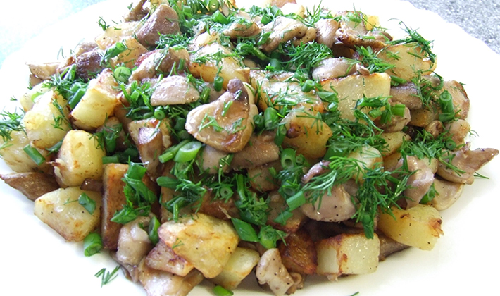 How to fry porcini mushrooms with potatoes