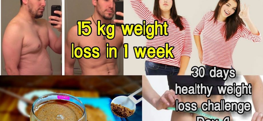 How to lose 15 kg in a healthy way?