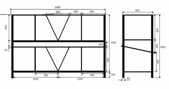 How to make a bunk cage for rabbits + drawing