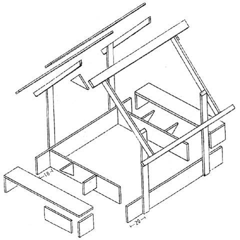 How to make a children&#8217;s sandbox with a roof