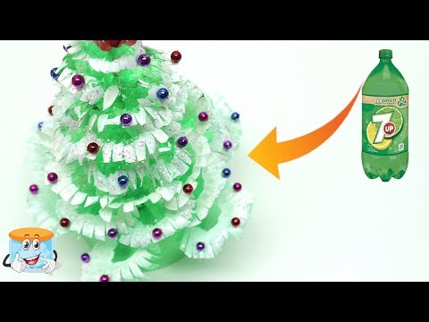 How to make a Christmas tree from plastic bottles: small, large, beautiful