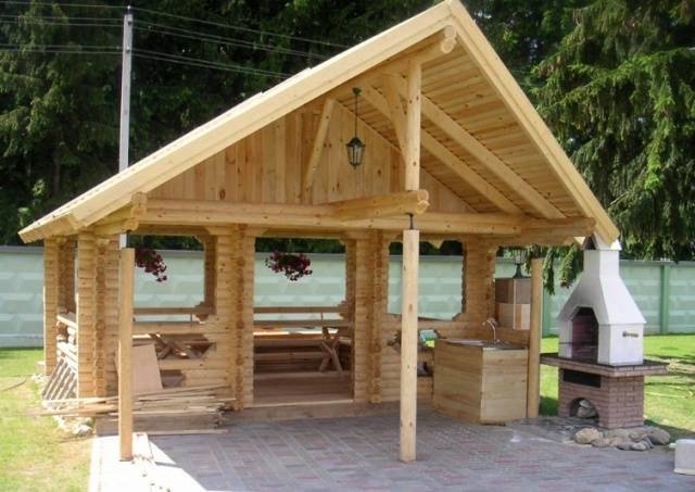 How to make a gazebo in the country with your own hands photo