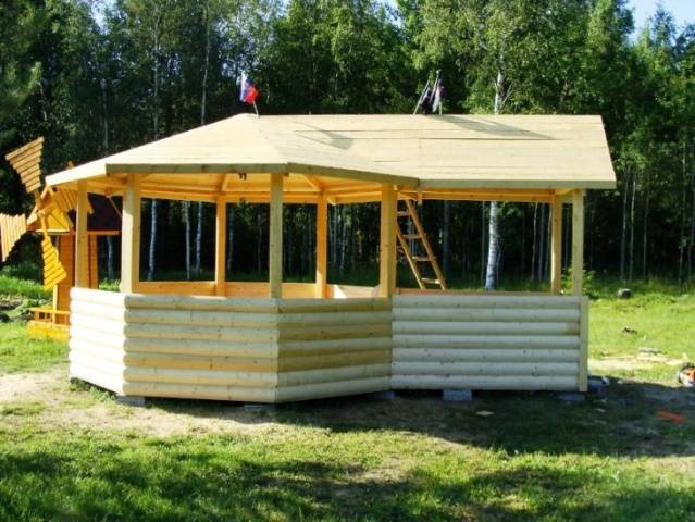 How to make a gazebo in the country with your own hands photo