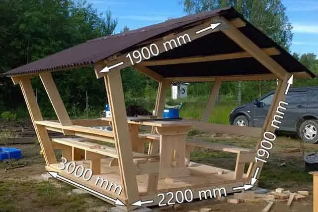 How to make a gazebo in the country with your own hands photo