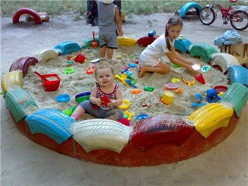 How to make a sandbox out of tires