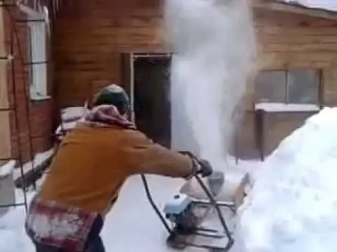 How to make a snow blower from a cultivator