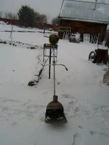 How to make a snow blower from a trimmer + drawings