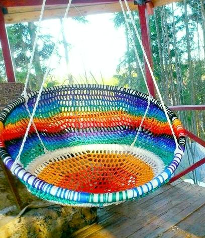 How to make a swing-nest with your own hands: a weaving master class + photo