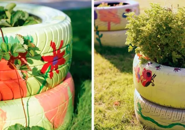 How to paint tires for flower beds and how to do it beautifully