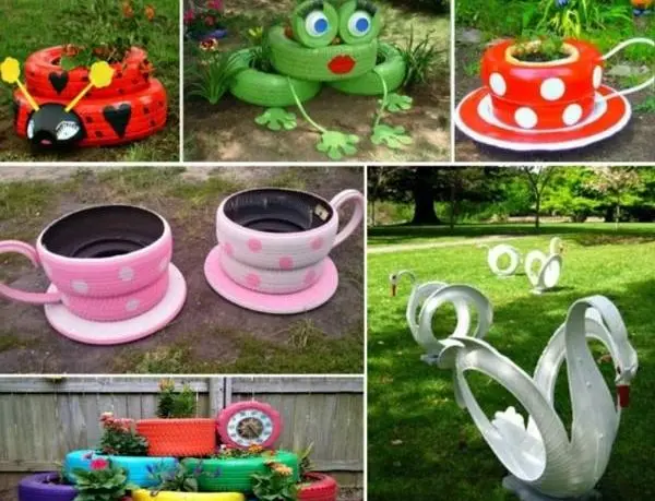 How to paint tires for flower beds and how to do it beautifully