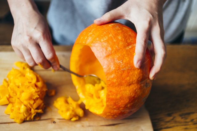 How to peel a tough pumpkin