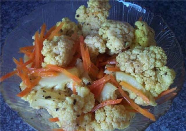 How to quickly pickle cauliflower