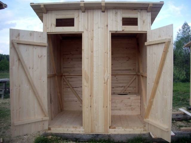 Hozblok for a summer residence with a shower and a toilet 