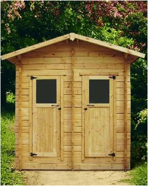 Hozblok for a summer residence with a shower and a toilet 