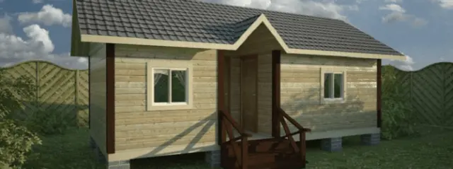 Hozblok for a summer residence with a shower and a toilet 