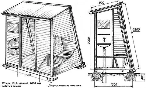 Hozblok with a shower for a summer residence