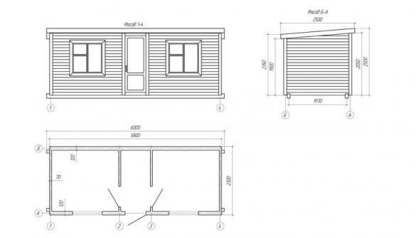 Hozblok with a shower for a summer residence