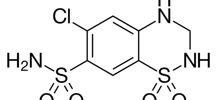 Hydrochlorothiazide &#8211; composition, action, indications and contraindications