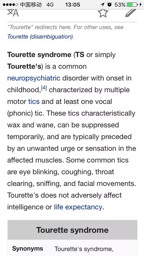 I have Tourette&#8217;s syndrome. I don&#8217;t swear and I don&#8217;t scream [LIST]