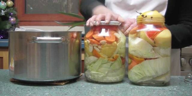 Instant pickled cabbage recipe with photo