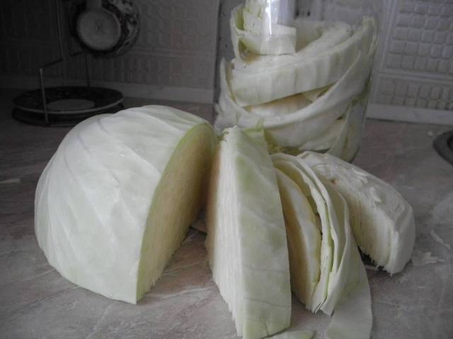 Instant pickled cabbage recipe with photo