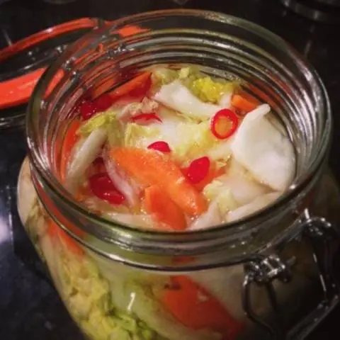 Instant pickled cabbage recipe with photo