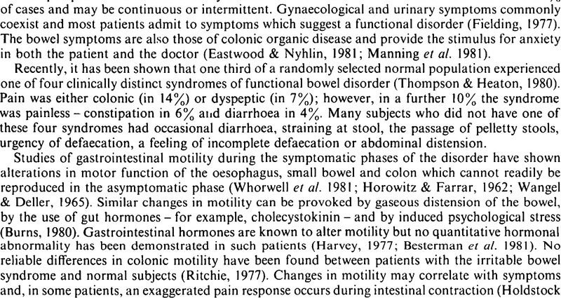 Irritable bowel syndrome &#8211; psyche or soma?