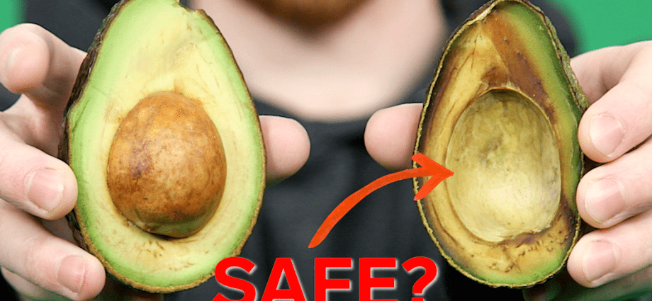 Is it possible to eat a brown avocado inside and what to do if it is bitter