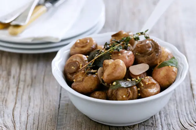 Is it possible to fry pickled and canned champignons in a pan