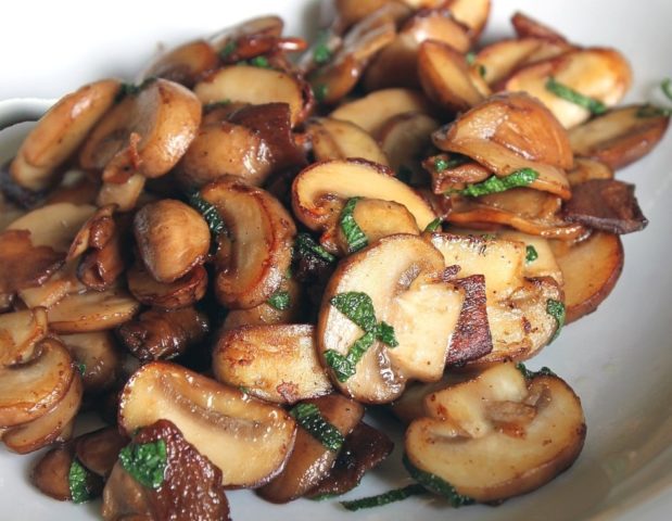 Is it possible to fry pickled and canned champignons in a pan