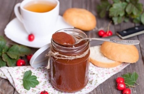 Jam, jelly and hawthorn jam