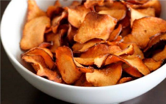 Jerusalem artichoke chips at home