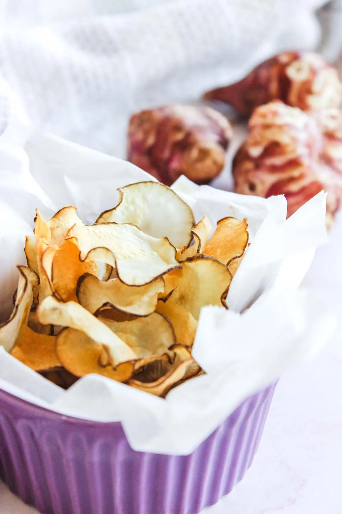 Jerusalem artichoke chips at home