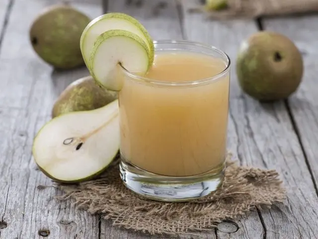 Juice from curds in a juicer for the winter