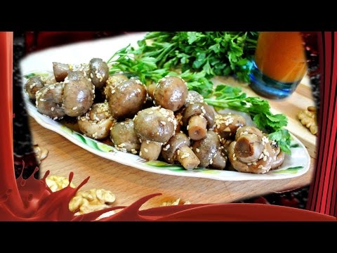 Korean champignons at home: recipes with photos