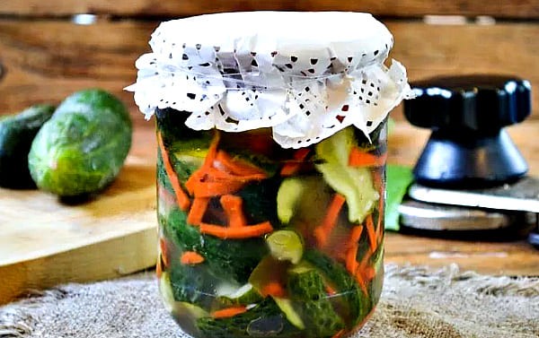 Korean cucumber salad without sterilization