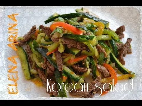 Korean-style cucumber salad with meat: recipes with photos and videos