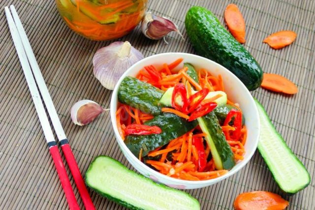 Korean-style cucumbers for the winter of instant cooking: the most delicious recipes