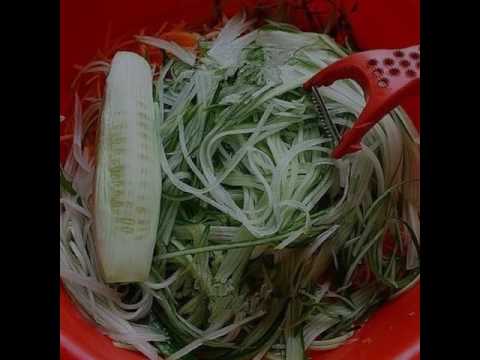 Korean-style cucumbers for the winter through a grater