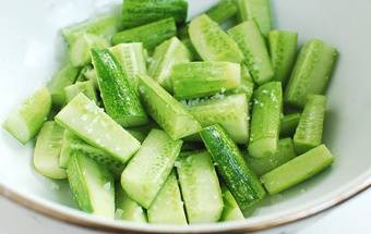 Korean style salted cucumbers with carrots