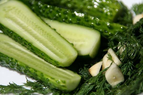 Korean style salted cucumbers with carrots