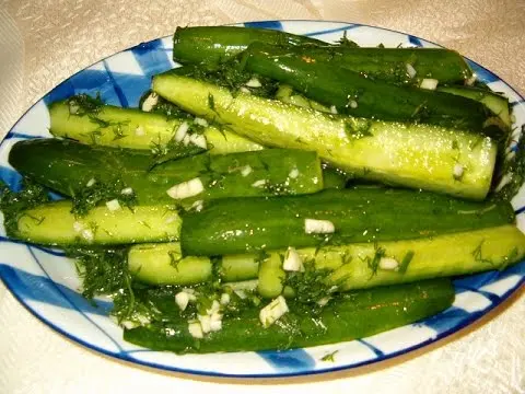 Korean style salted cucumbers with carrots